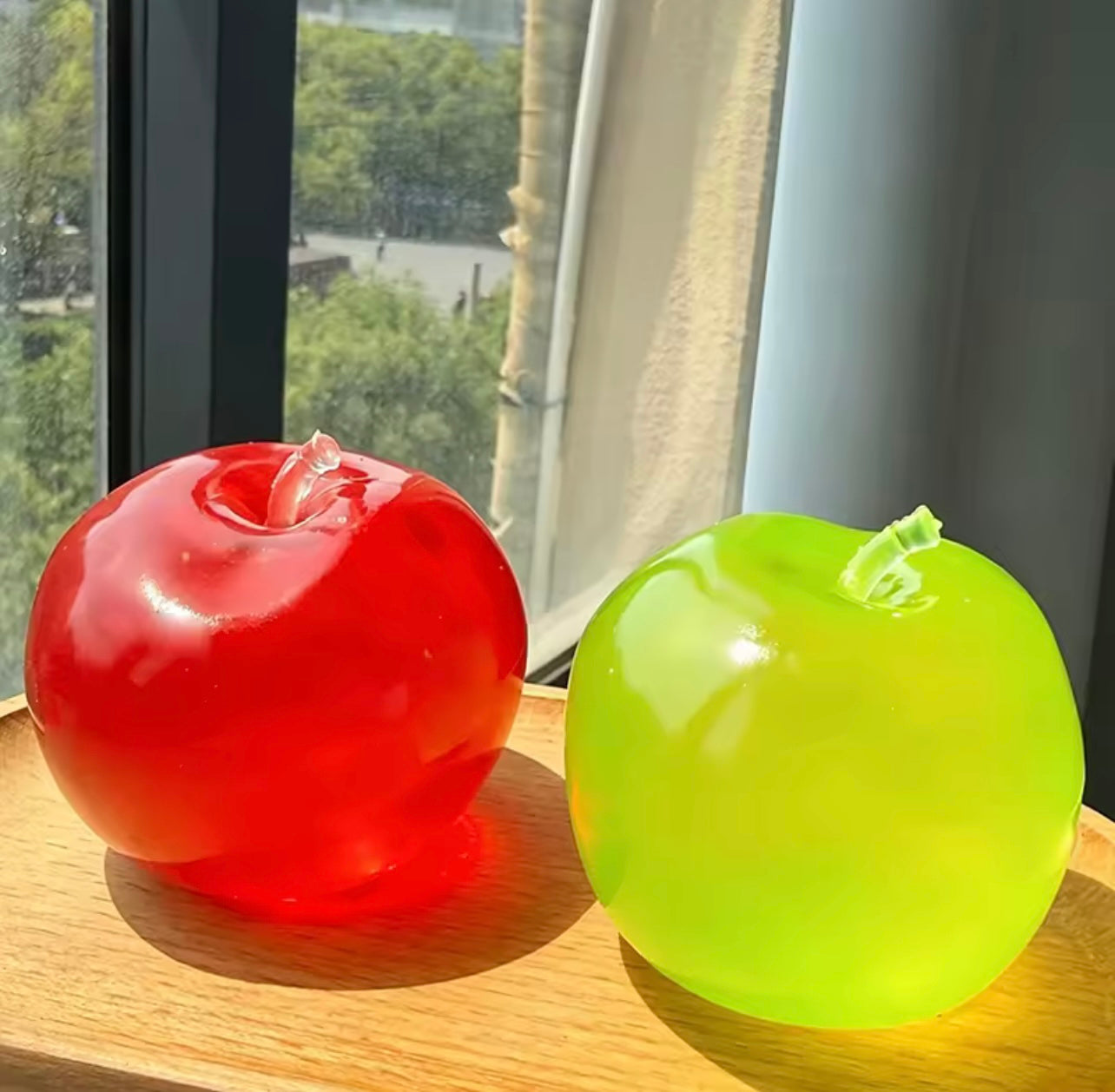 Jelly Apple Squishy - non-rebounding coconut oil style squish ball