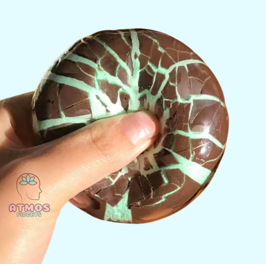 Mint chocolate Wax cracking ball - soft clay filled