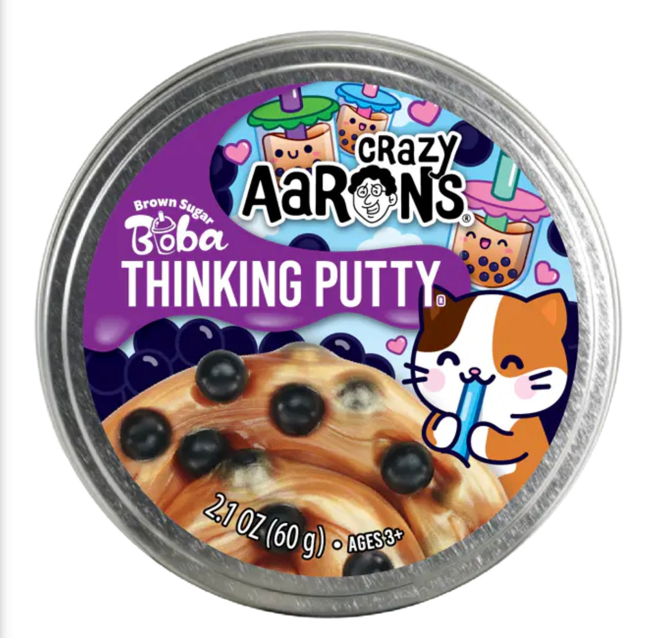 Crazy Aaron’s Brown Sugar Boba -4 inch full size tin