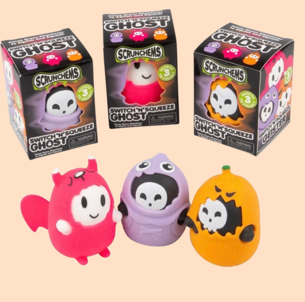 SCRUNCHEMS SWITCH ‘N’ SQUEEZE GHOST