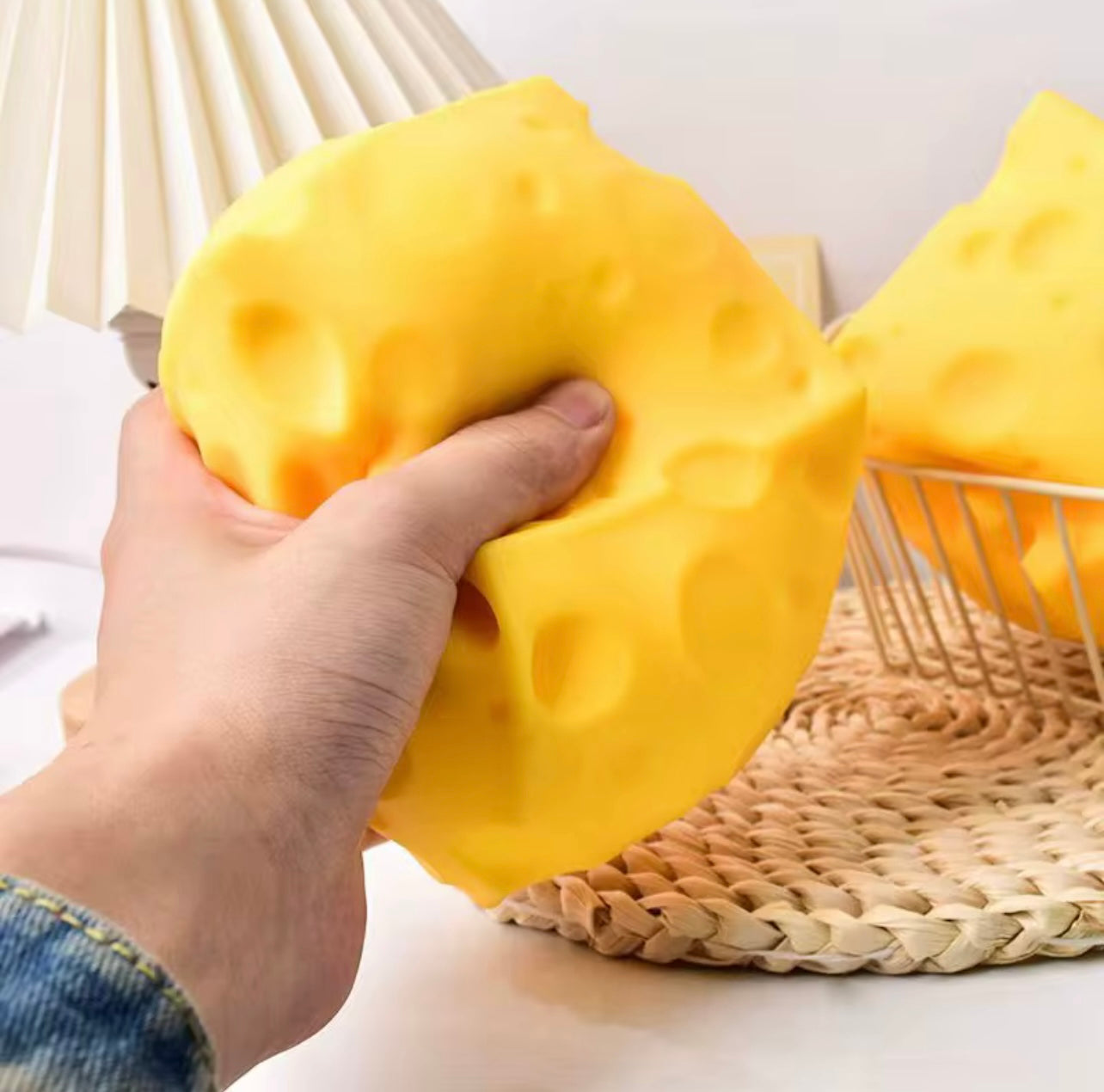 Large Foam-filled Cheese Squishy - 10cm