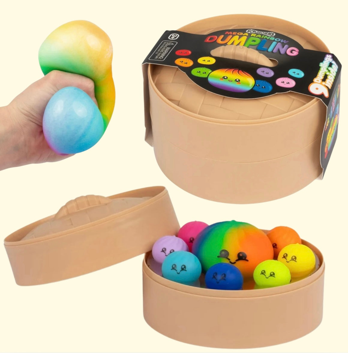 SCRUNCHEMS MEGA RAINBOW DUMPLING SET - 9 dumplings