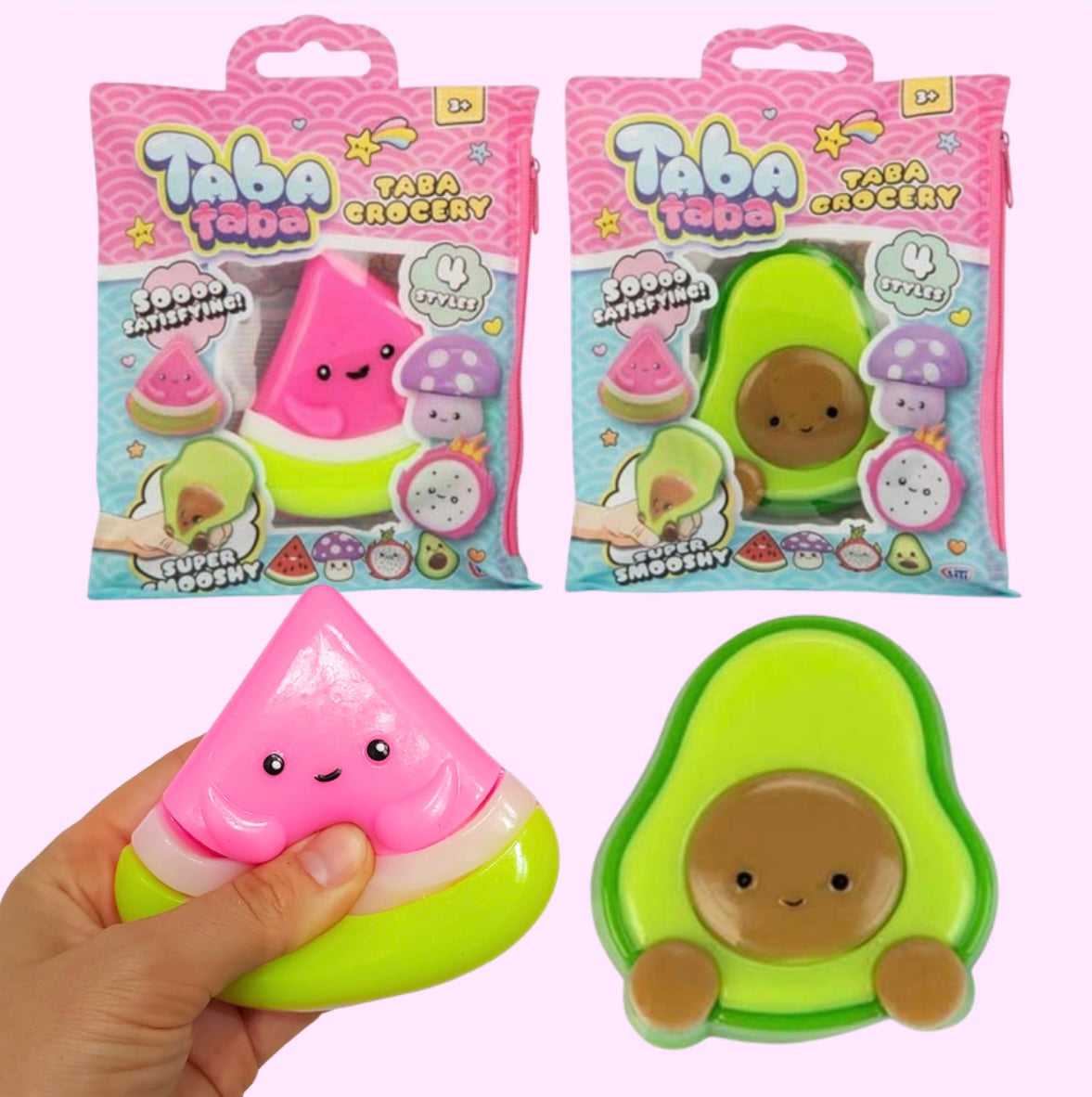 Taba Grocery Squishy with reusable ziplock bag