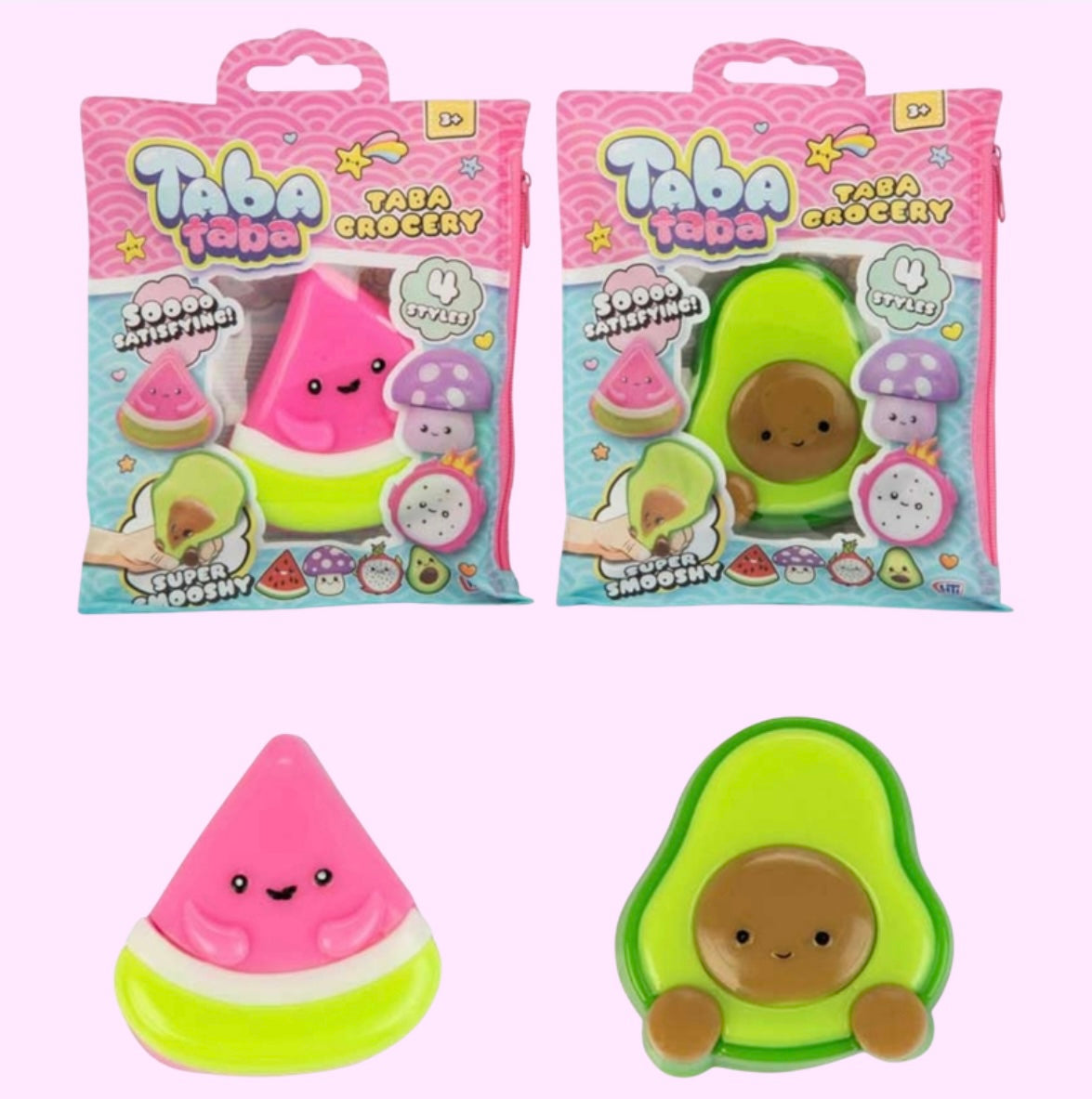 Taba Grocery Squishy with reusable ziplock bag