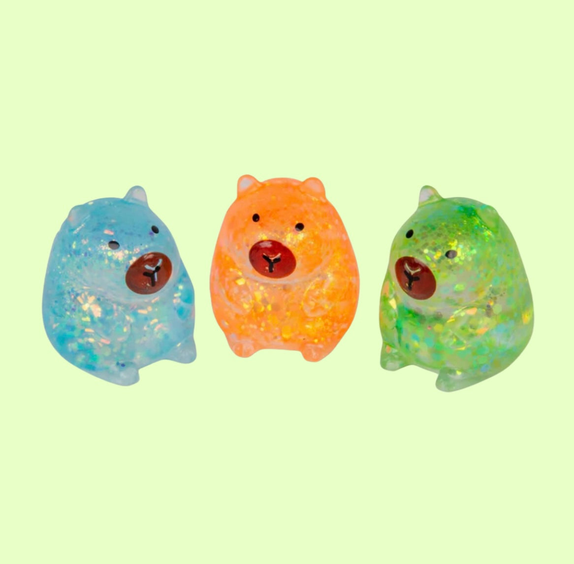Scrunchems 3pcs mini capybara sugar squishy