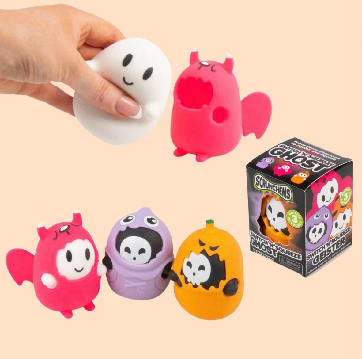 SCRUNCHEMS SWITCH ‘N’ SQUEEZE GHOST