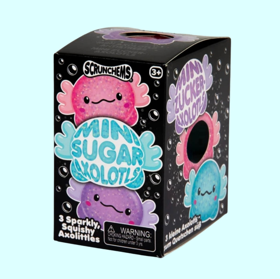 SCRUNCHEMS MINI SUGAR AXOLOTLS - 3PK