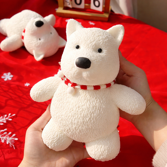 Jumbo Textured Polar Bear Squishy