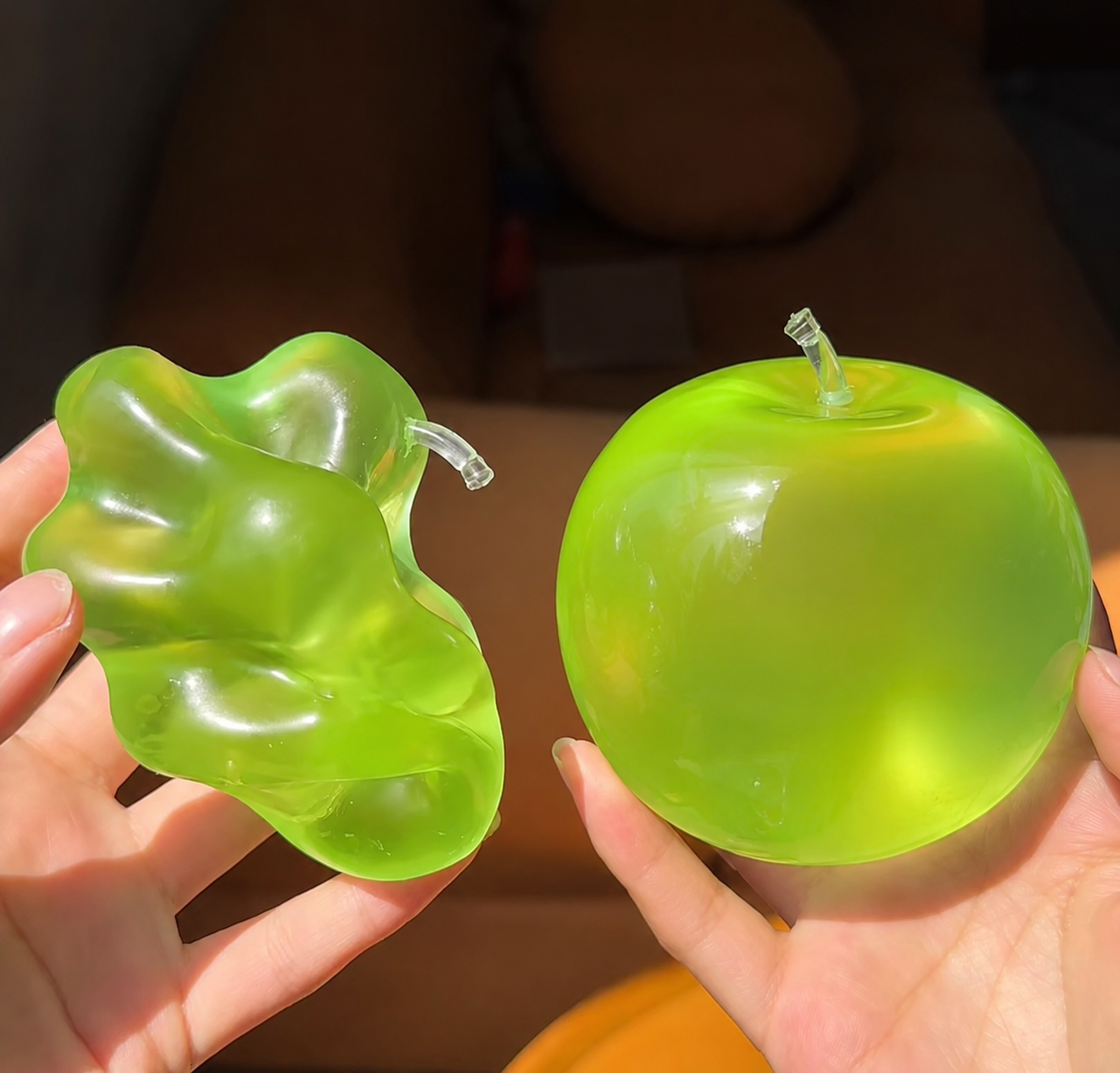 Jelly Apple Squishy - non-rebounding coconut oil style squish ball