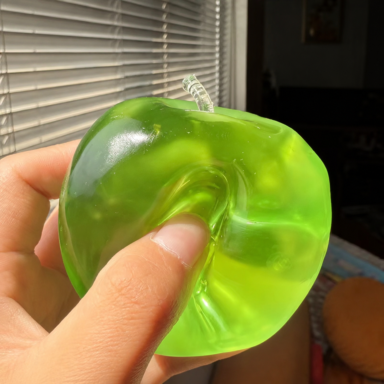 Jelly Apple Squishy - non-rebounding coconut oil style squish ball