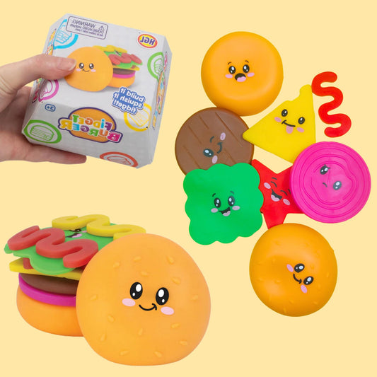 Fidget Burger - squishy burger stress reliever stress ball anxiety sensory fidget