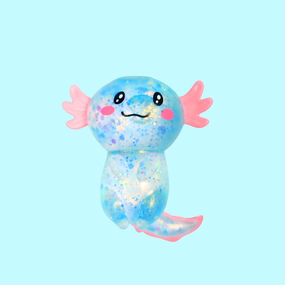 Axolotl Sugar Squishy - squeeze stress reliever fidget sensory glitter axolotl