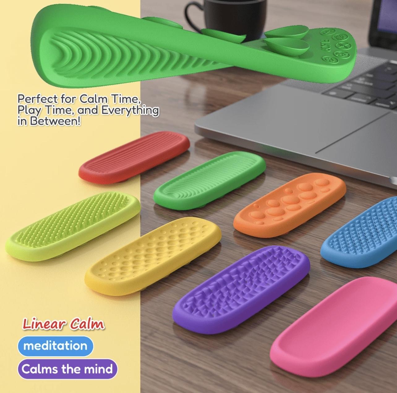 Sensory relax stones - silicone worry stone textured adhd stress relief toy