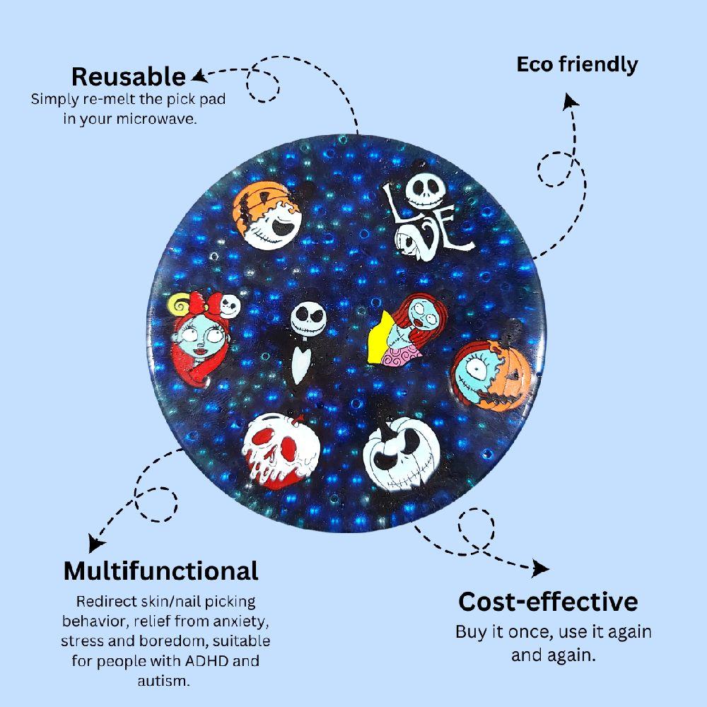 Reusable Picky Pad - Blue Halloween themed