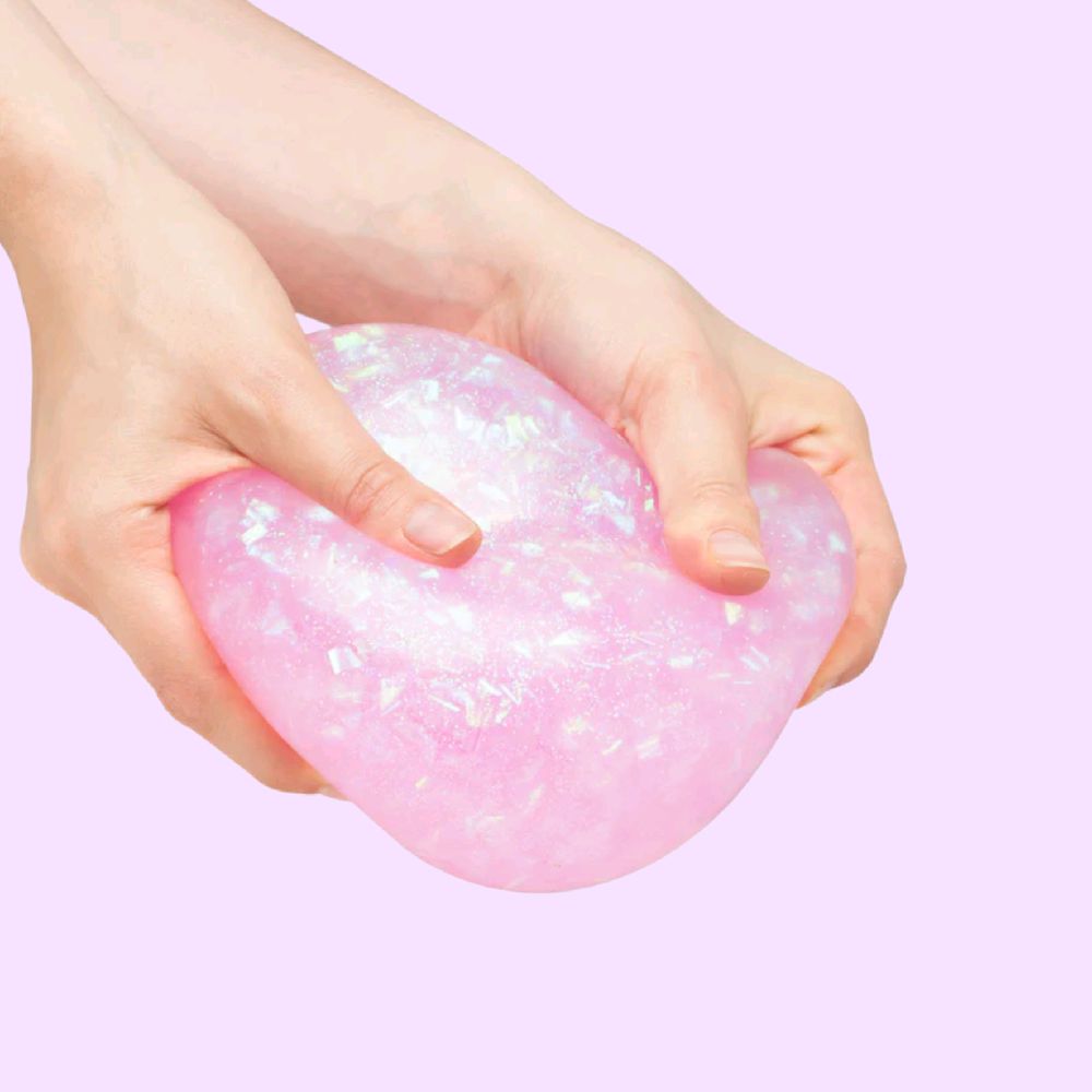 Large Glitter Squish Ball - Scrunchems stress ball glitter fidget toy sensory