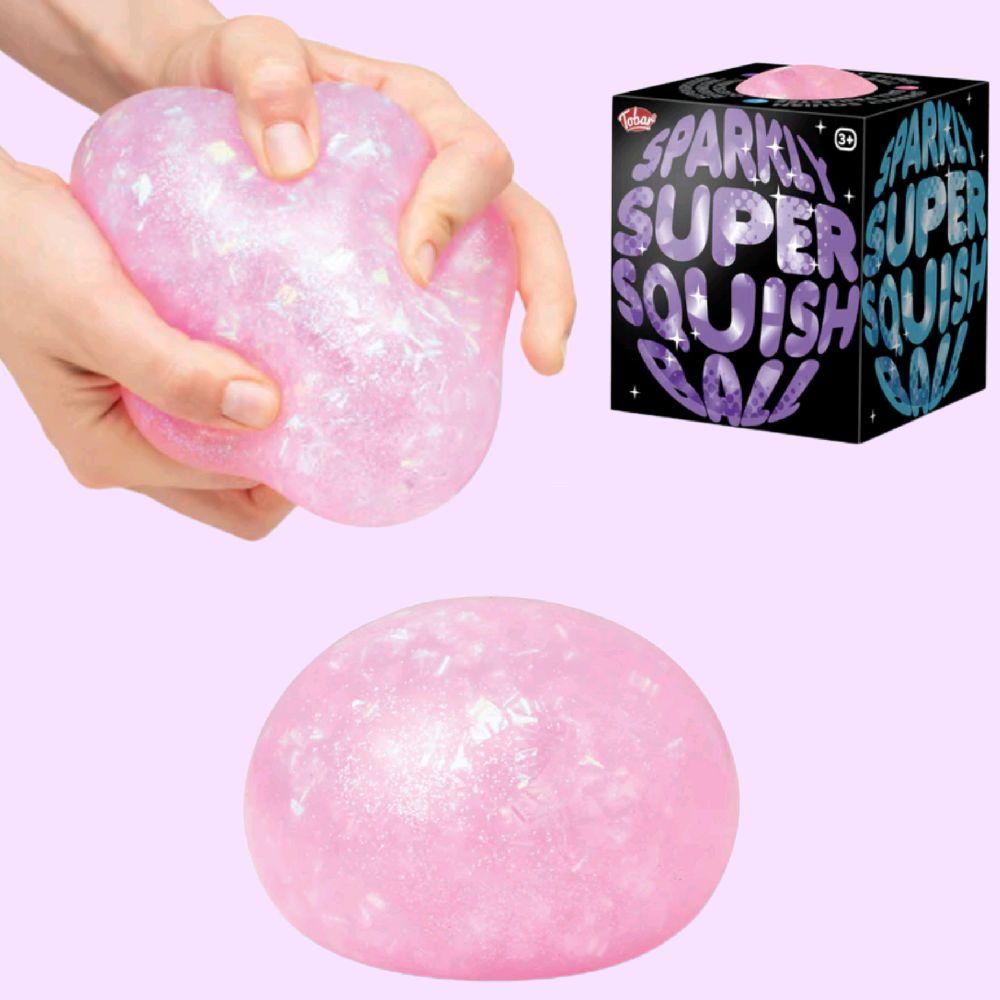 Large Glitter Squish Ball - Scrunchems stress ball glitter fidget toy sensory