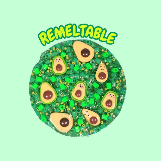 REUSABLE PICK PAD - remeltable green avocado DIY picky pad skin nail picking stress relief dermatillomania