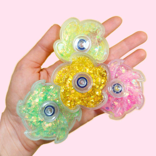 Glitter Fidget Spinner - visual stimming fidget tactile glitter stress anxiety reliever