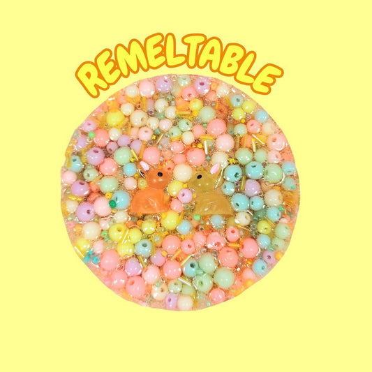 REUSABLE EASTER PICK PAD - with glow in the dark bunny Easter skin picking dermaillomania special DIY remeltable picky pad