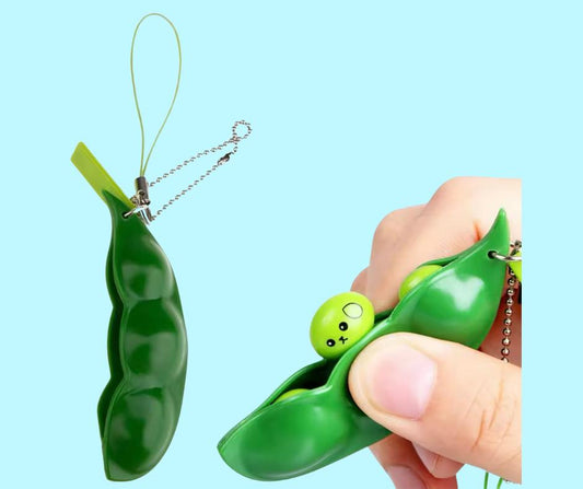 Pea pod fidget keychain stress anxiety reliever fidget toy autism sensory toy adhd