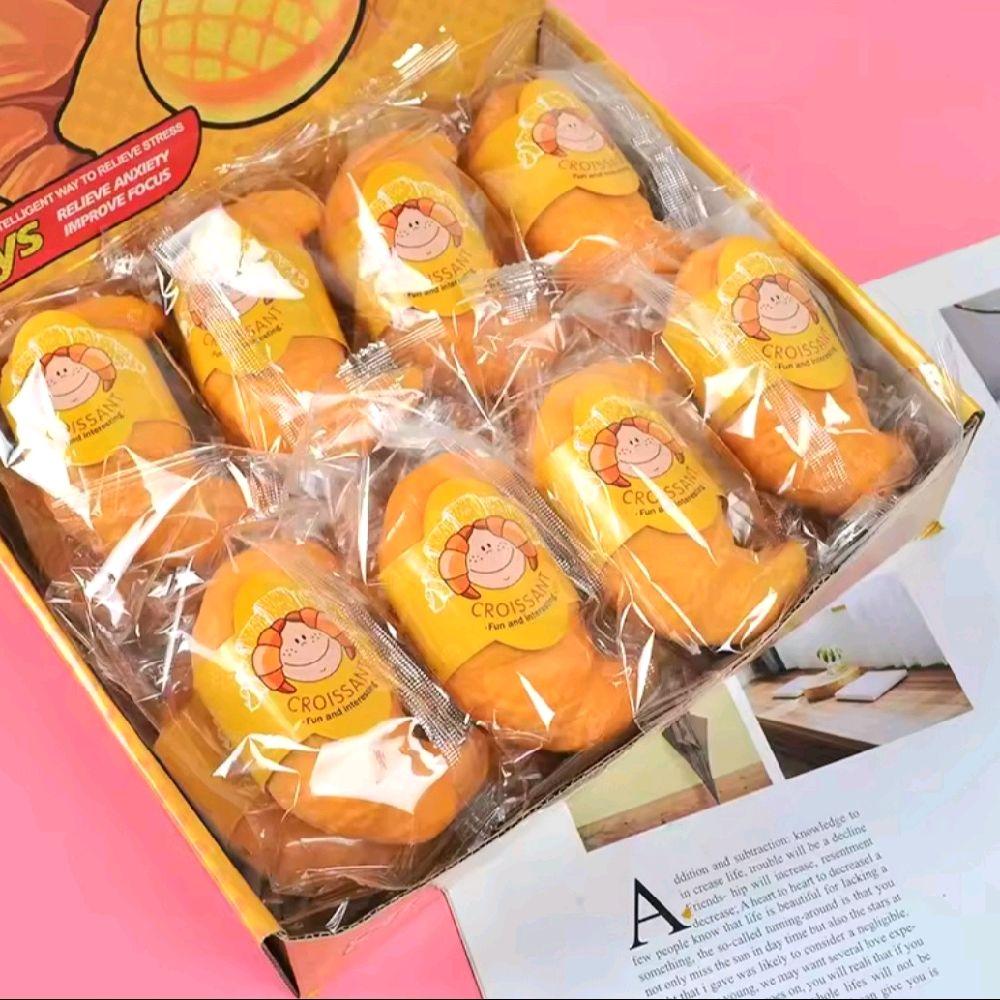 Croissant Squishy Stress Ball Stress Anxiety reliever Squeeze cute toy gift