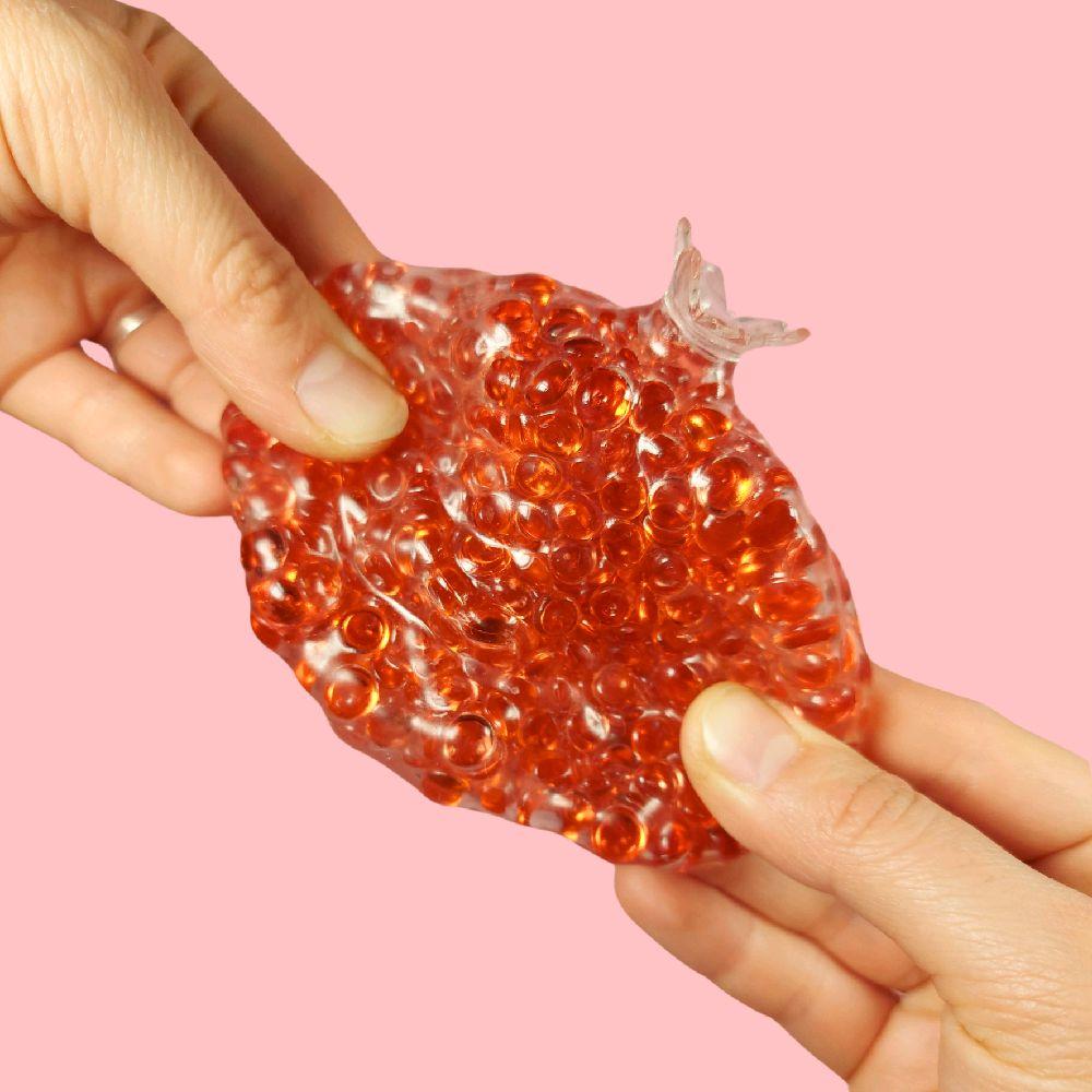 Crunchy Pomegranate Ball - ASMR crunchy stress ball sensory fidget toy stress anxiety reliever