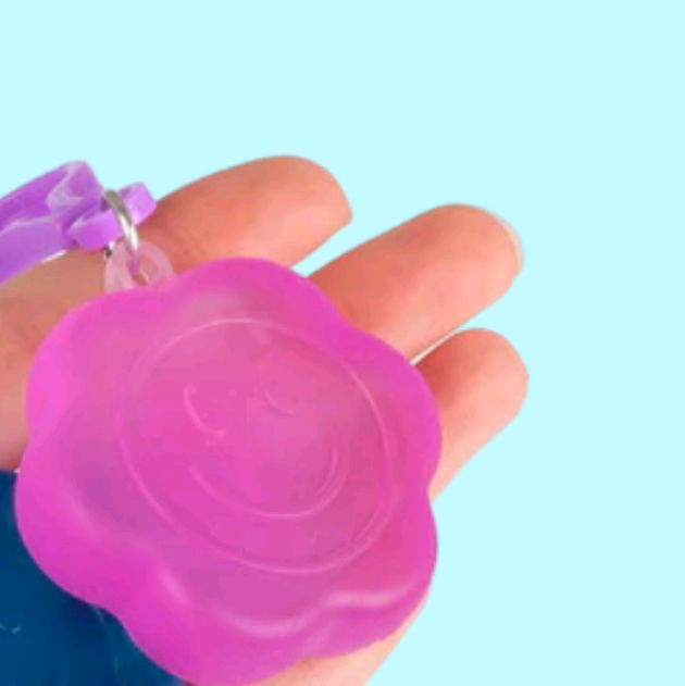 Scrunchems Flower Power Sugar Keychain - sugar squishy sensory fidget keychain